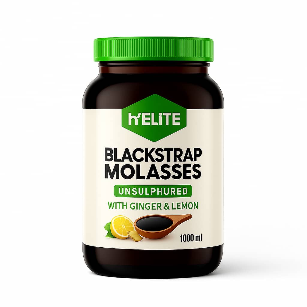 h'ELiTE Blackstrap Molasses with Ginger & Lemon Powder