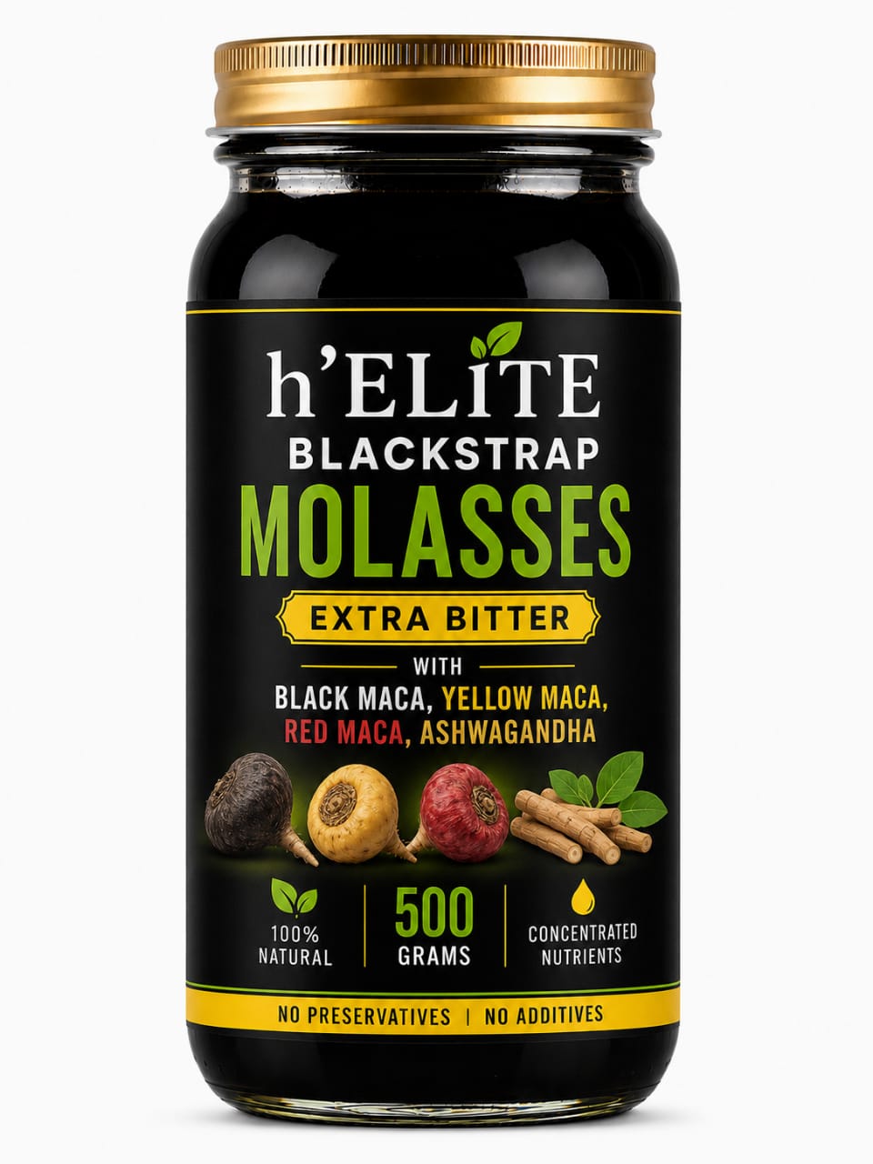 h'ELiTE Blackstrap Molasses XTRA BITTER Male & Female Reproductive Wellness